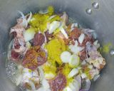 A picture of step 1 of Baobab soup (miyar kuka) $ Jasmice rice swallow (Tuwon Shinkafa).