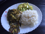 Mojarra sudada con verduras
