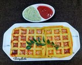 A picture of step 3 of Uttapam Waffle.