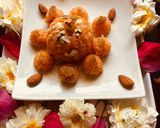 A picture of step 4 of Kesari Bhat.