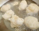 A picture of step 2 of Deep fried pizza dough balls.