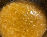 A picture of step 3 of Onion and Beer Soup.