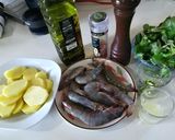 Foto del paso 1 de la receta: Ensalada de patatas asadas y langostinos