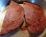 Foto del paso 4 de la receta: Mortadela a la plancha estilo pizza con papas en cubos