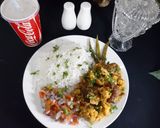 A picture of step 6 of Gobi, gosht and ublay Chawel.