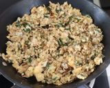 A picture of step 5 of Brahmi  leaves and egg subji.