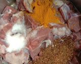 A picture of step 2 of Mutton pepper masala.