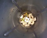A picture of step 1 of Kaju pista shake.
