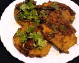 A picture of step 7 of Yam fry.