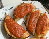 Foto del paso 25 de la receta: 👇🏻Tortitas de carne con verduras y dobladas de carne ⚠️⚠️ADVERTENCIA: Primero haz la receta de la salsa