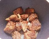 A picture of step 3 of Maqluba with Chickpeas and Beef.
