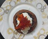 A picture of step 3 of Choco banana pancakes With Orange Marmalade and Fresh cream.
