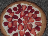 Tarta de frutillas y crema