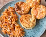 Une image de l'étape 3 de Mini quiches sans pâte au saumon fumé.