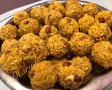 A picture of step 5 of Pusa laddu (sev laddu).