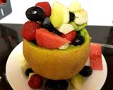 A picture of step 3 of My Fruit Mix in a Galia Melon Bowl 😎.