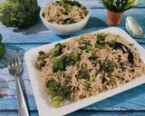 A picture of step 9 of Broccoli Rice.