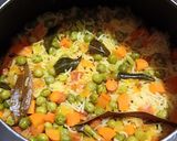 A picture of step 5 of Peas Pulao in pressure cooker.