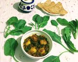 A picture of step 10 of Palak Aloo.