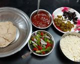 A picture of step 1 of No yeast Pizza(of whole wheat flour).