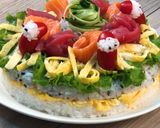 【聖誕壽司蛋糕】的食譜步驟16照片