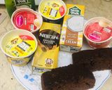 A picture of step 1 of Leftovers brownie/ chocolate cake shake.