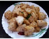 A picture of step 5 of Masala Idli.