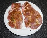 A picture of step 1 of Marbled Pork Chops Braised in Merlot Wine Sauce.
