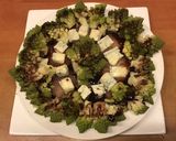 A picture of step 3 of California Farm Romanesco Florets and Blue Cheese on Poached Pear.