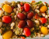 A picture of step 4 of Aubergine and cannellini bean salad.