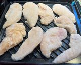 A picture of step 1 of Cucumber Salad with Air Fryer Chicken.