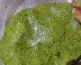 A picture of step 2 of Spinach Beets Ravioli with Minced Mushroom in Bachmel Sauce.