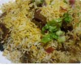 A picture of step 7 of Beef biryani.