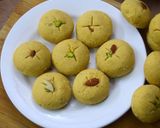 A picture of step 6 of Besan Nankhatai.