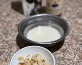 A picture of step 1 of Payesh (kheer).