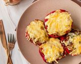 A picture of step 5 of Bolognese Stuffed Peppers.