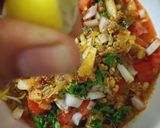 A picture of step 2 of Leftover sev chivda misal.