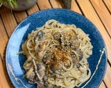 Foto langkah ke 5 dari resep Creamy fettuccine pasta.
