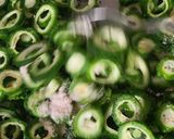A picture of step 3 of Karela Chips.