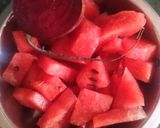 A picture of step 1 of Watermelon Beet Cooler.