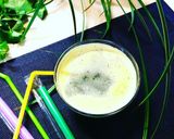 Hình bước làm 3 của món Sinh tố rau má nước dừa. 🌱