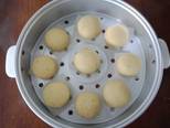 Bánh nếp khoai lang nhân Cheddar phủ dừa sấy bước làm 3 hình