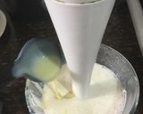 A picture of step 3 of Black berry Natural Ice-Cream with caramelized  Spun-Sugar.