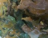 A picture of step 1 of Cocoyam with Oha and uzuza.
