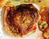 A picture of step 6 of Egg Vada Pav.