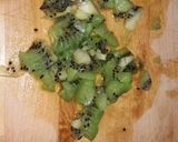 A picture of step 1 of Healthy Kiwi Shrikhand.