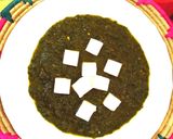 A picture of step 11 of Palak paneer.