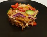 A picture of step 8 of Chicken couscous salad.