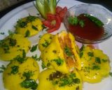 A picture of step 8 of Dhokla sandwich.