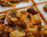 A picture of step 3 of Cheese chana toast.